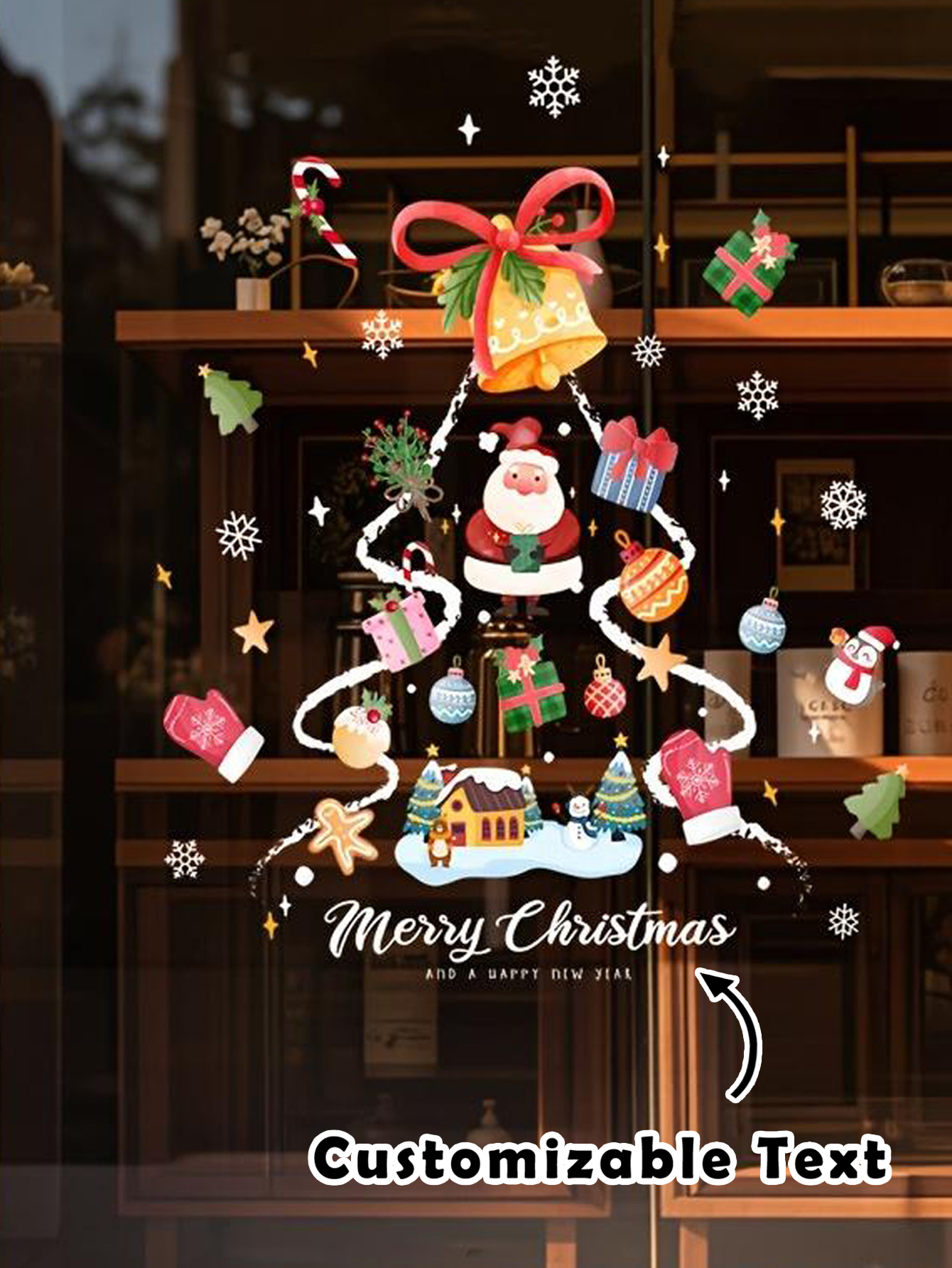 Customizable and Diverse Christmas Stickers